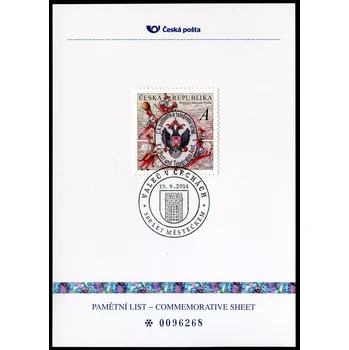 Poštovní známka Česká pošta (2014) PLZ 44 - Pamětní list - Valeč v Čechách - 500 let městečkem