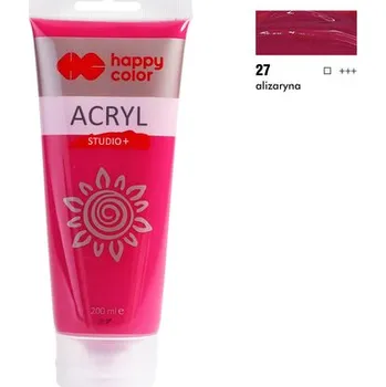 Set školních potřeb Farba akrylowa Studio 200ml, alizaryna, Happy Color
