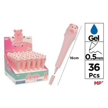 Długopis żelowy gniotek 0.5mm Świnka PE227-04, Main Paper