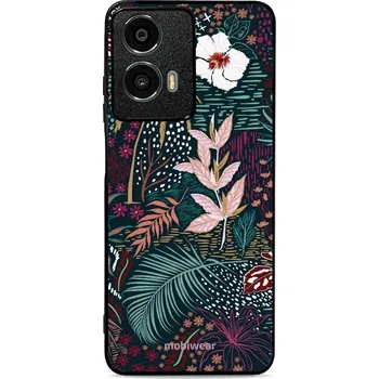Pouzdro na mobilní telefon Lesklý kryt Mobiwear Glossy - Motorola Moto G24 Power - G043G - Temná flóra (Prémiové lesklé pouzdro, obal, kryt Mobiwear Glossy na mobil Motorola Moto G24 Power - G043G - Temná flóra, materiál Plast + TPU silikon - krytí po všech stranách, neošoupatelný)