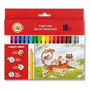 Flamastry 18-kol w op.kartonowym, Koh-I-Noor