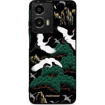 Pouzdro na mobilní telefon Lesklý kryt Mobiwear Glossy - Motorola Moto G24 Power - G042G - Jeřábi (Prémiové lesklé pouzdro, obal, kryt Mobiwear Glossy na mobil Motorola Moto G24 Power - G042G - Jeřábi, materiál Plast + TPU silikon - krytí po všech stranách, neošoupatelný potisk,)