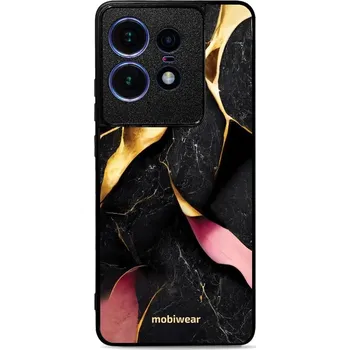 Pouzdro na mobilní telefon Lesklý kryt Mobiwear Glossy - Motorola Edge 50 Pro - G021G Černý a zlatavý mramor (Prémiové lesklé pouzdro, obal, kryt Mobiwear Glossy na mobil Motorola Edge 50 Pro - G021G Černý a zlatavý mramor, materiál Plast + TPU silikon - krytí po všech stranách,)