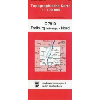 Topographische Karte Baden-Württemberg Freiburg / Nord