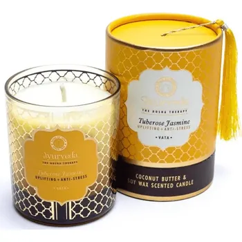 Svíčka Milujeme Kameny Vata - Jasmín a tuberóza - Ajurvédská vonná svíčka - malá 215256