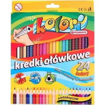 Set školních potřeb Kredki 24-kol. trójkątne Kolori Premium, Penmate