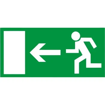 Značení Únikový východ vlevo samolepka