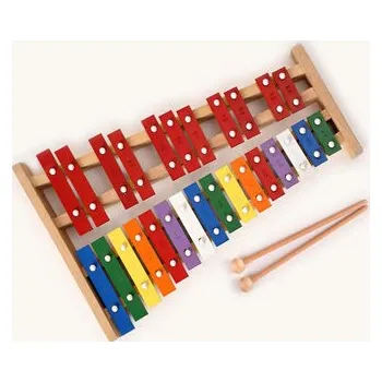 Hudební nástroj pro děti Dzwonki chromatyczne 27-tonowe drewniane kolorowe, Kaja