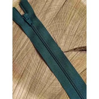 Zip Spirálový zip šíře 3 mm délka 18 cm barva zelená lesní tmavá