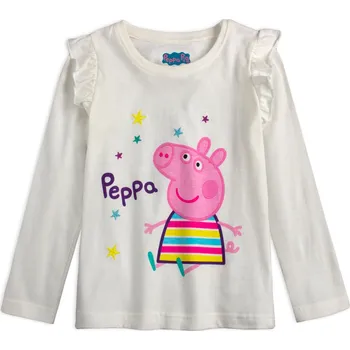Dětská móda Dívčí tričko PEPPA PIG STARS bílé Velikost: 98