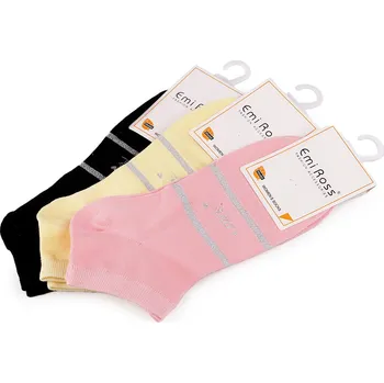 Dámské ponožky Dámské bavlněné ponožky kotníkové Emi Ross Varianta: 16 (vel. 35-38) mix náhodných barev tmavý, Balení: 3 pár