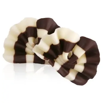 Jedlá dekorace na dort Pastry, s.r.o. – Pastry – Čokoládové dekorace – Vějířky Duo 15 ks