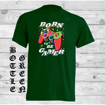 Chlapecké tričko detske-levne-bavlnene-tricko-potisk-gamer-ovladac-her-joystick Barva: Bottle green - lahvově zelená, velikost: 104