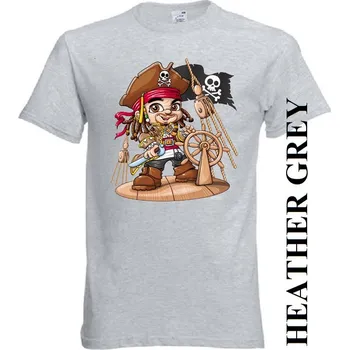 Chlapecké tričko detske-levne-bavlnene-tricko-potisk-johnny-deep Barva: Heather grey - vřesově šedá, velikost: 128