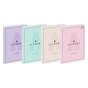 Set školních potřeb Brulion B5 128 k. kratka 90g Academy pastel, Interdruk