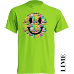 detske-levne-bavlnene-tricko-potisk-smajlik Barva: Lime - limetková, velikost: 104