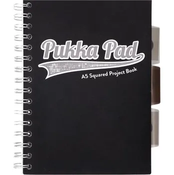 Set školních potřeb Kołonotes Project Book A5 100k 80g kratka Black & Grey czarny, Pukka Pad