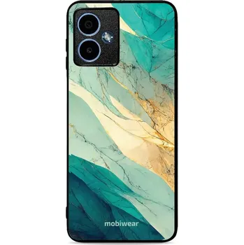 Pouzdro na mobilní telefon Lesklý kryt Mobiwear Glossy - Motorola Moto G14 - G024G - Zlatavý a zelenkavý mramor (Prémiové lesklé pouzdro, obal, kryt Mobiwear Glossy na mobil Motorola Moto G14 - G024G - Zlatavý a zelenkavý mramor, materiál Plast + TPU silikon - krytí po všech)