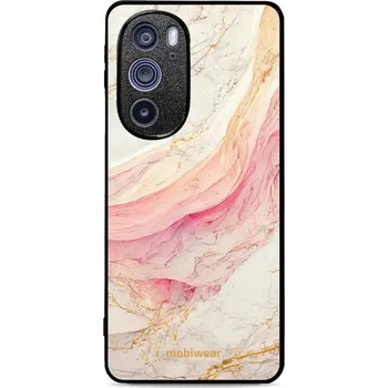 Pouzdro na mobilní telefon Lesklý kryt Mobiwear Glossy - Motorola Edge 30 Pro - G027G - Růžový a zlatavý mramor (Prémiové lesklé pouzdro, obal, kryt Mobiwear Glossy na mobil Motorola Edge 30 Pro - G027G - Růžový a zlatavý mramor, materiál Plast + TPU silikon - krytí po všech)