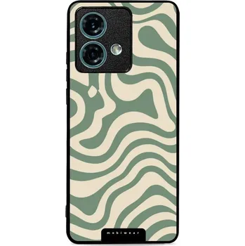 Pouzdro na mobilní telefon Lesklý kryt Mobiwear Glossy - Motorola Edge 40 Neo - GA57G Zelené a béžové zkrouceniny (Prémiové lesklé pouzdro, obal, kryt Mobiwear Glossy na mobil Motorola Edge 40 Neo - GA57G Zelené a béžové zkrouceniny, materiál Plast + TPU silikon - krytí po všech)