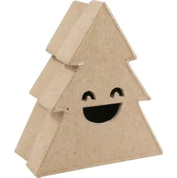 Set školních potřeb Pudełko w kształcie choinki z uśmiechem 9 x 10 x 4 cm BT056 C, Decopatch