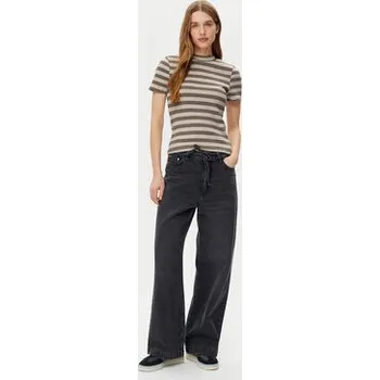 Noisy May T-Shirt Elinor 27033178 Béžová Slim Fit XS