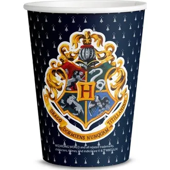 Koktejlová dekorace Funiglobal - 8 pohárků Harry Potter - koleje z Bradavic -