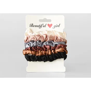 XPOSE® Gumičky do vlasů 6ks - mix barev, Satén + Prodloužená možnost vrácení zboží do 50 dnů