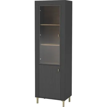 Obývací stěna Vitrína Nivorta 1D NV3, Osvětlení: bez osvětlení, Barva: černá MIRJAN 5903211354557