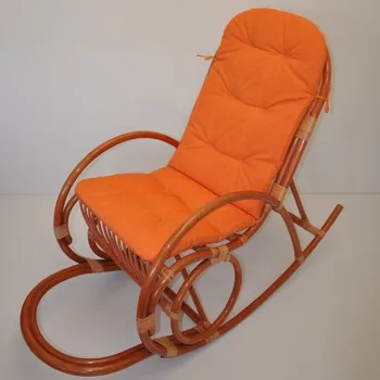 Podsedák Polstr UNI na houpací křeslo látka oranžový melír