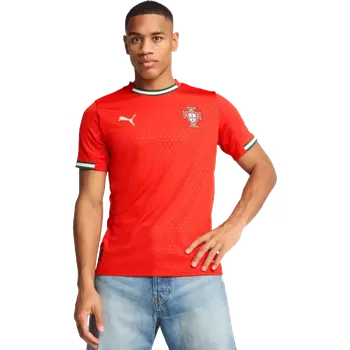 Pánský domácí dres krátký rukáv Puma Portugalsko 2025 červený