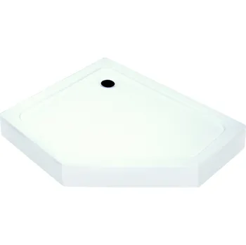 Sprchová vanička Novoterm Asymetrická akrylátová sprchová vanička NV-Glasgow LEVÁ 100x80 bílá, vysoká