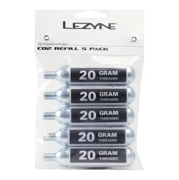 pumpička LEZYNE CO2 Bombičky LEZYNE 20G CO2 - 5 PACK SILVER - Uni