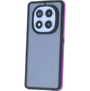 Pouzdro na mobilní telefon Kryt Xiaomi Redmi Note 14 Pro+ 5G tmavý s fialovým okrajem (obal neboli pouzdro na Xiaomi Redmi Note 14 Pro+ 5G)
