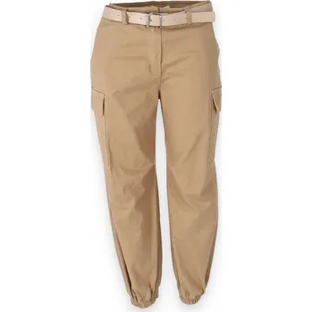 Kalhoty Cargo 7338 Itálie barva: hnědá-camel, velikost: L