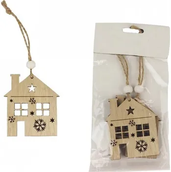 DOMEČEK K ZAVĚŠENÍ SADA 2 KS přírodní