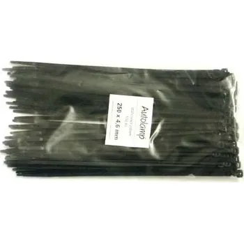 Stahovací páska stahovací pásky AUTOLAMP 250x4,6 černé / 100ks