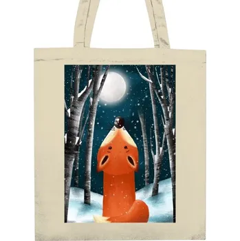 Nákupní taška unisex s potiskem Liška v lese