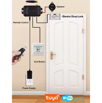 Domovní zvonek MXM Tuya sada zamykacího systému k domácnosti s magnetickým zámkem.