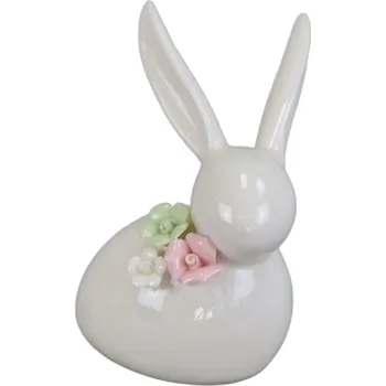 Velikonoční dekorace Zajíček porcelánový 11 cm
