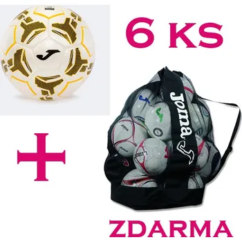 Fotbalový míč 6 x Fotbalový míč JOMA FLAME III + vak na míče JOMA