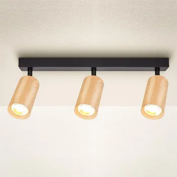 Bodové svítidlo Brilagi - Bodové svítidlo SELE 3xGU10/30W/230V černá/dekor dubu