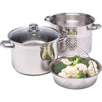 Hrnec KitchenCraft KCPASTAPOT stříbrná 21 cm