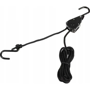 Upínací popruh Napínací popruh s ráčnou MFH Ratchet Tie Down 4 mm x 2 m - Černý