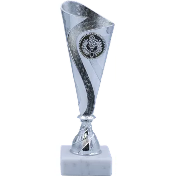 Sportovní pohár Ekonom NJE0135B Výška poháru: 18 cm, Barva: Stříbrná