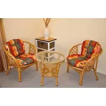 Ratanová sedací souprava Java Červený