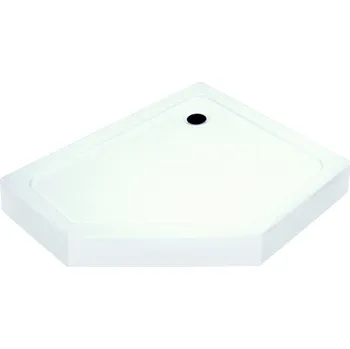 Sprchová vanička Novoterm Asymetrická akrylátová sprchová vanička NV-Glasgow PRAVÁ 100x80 bílá, vysoká