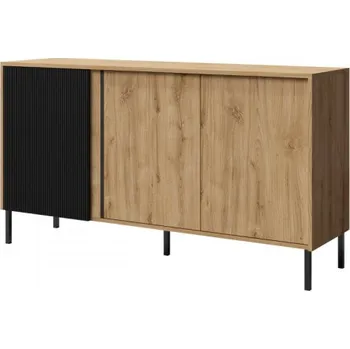 Komoda Komoda Steraen SE02, Barva: dub věčný / dub věčný + černý MIRJAN 5903211385407