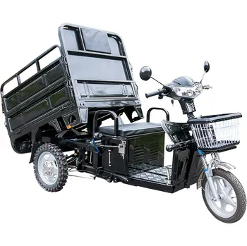 Elektrotříkolka Energy Adventure ATYP 04 zvýšené bočnice korby, hydraulický zvedák, elektrická tříkolka zelená, 20 Ah baterie vč. nabíječky