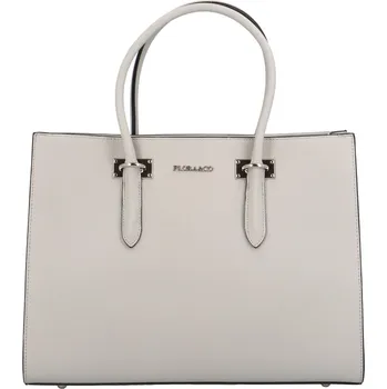 Elegantní pevná dámská koženková kabelka do ruky Fira, šedá